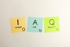 Sticky notes spelling out IAQ